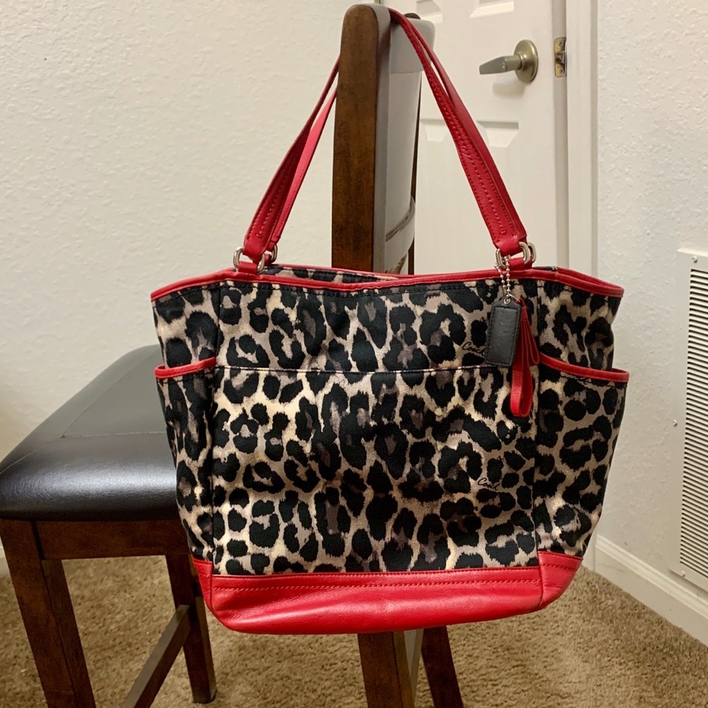 Coach Park Ocelot Print Carrie Tote